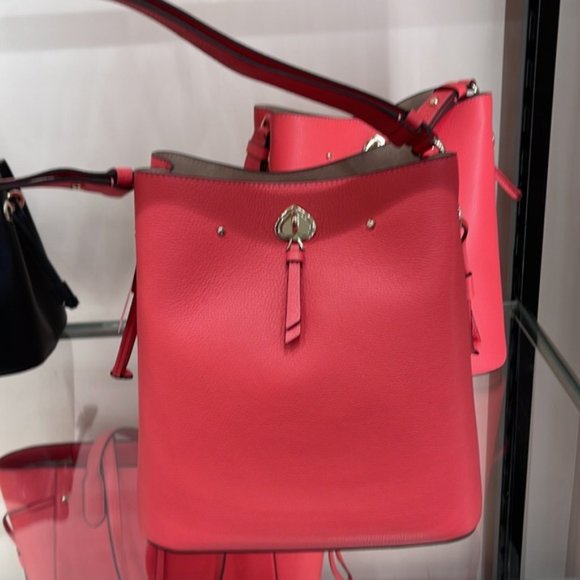 Kate Spade Marti Large Bucket Bag Dark Watermelon Gelato - Picture 8 of 16